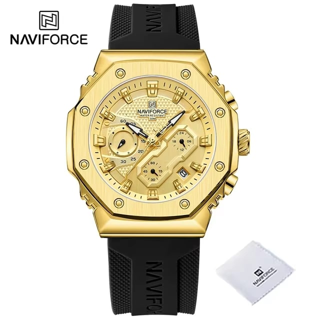 NAVIFORCE TrackPro 2025 – Stylish Silicone Band Chronograph Timepiece
