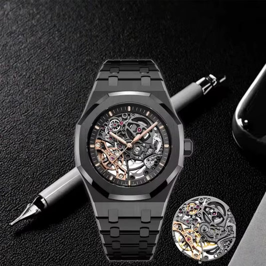 Wholesale Price Automatic Movement Custom Logo Original Design Premium Watch for Mens Skeleton Dial Mechanical Watches