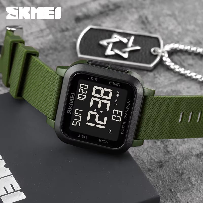 SKMEI 1894 Outdoor Sports Watch Men LED Display Digital Watch Waterproof Calendar Electronic Alarm Clock Reloj Hombre Wristwatch